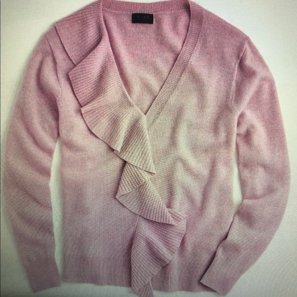 J. Crew Sweaters - J CREW Ruffle Sweater in Everyday Cashmere #H0761